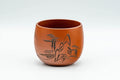 Japanese Teacup - Engraved Mountainous Tokoname-yaki Yunomi - 140ml - Tezumi