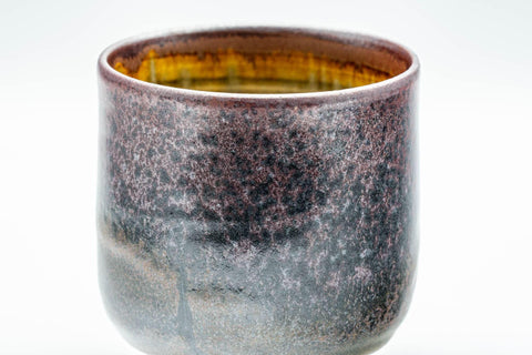 Japanese Teacup - Purple Tenmoku and Drip-Glazed Yunomi - 180ml - Tezumi