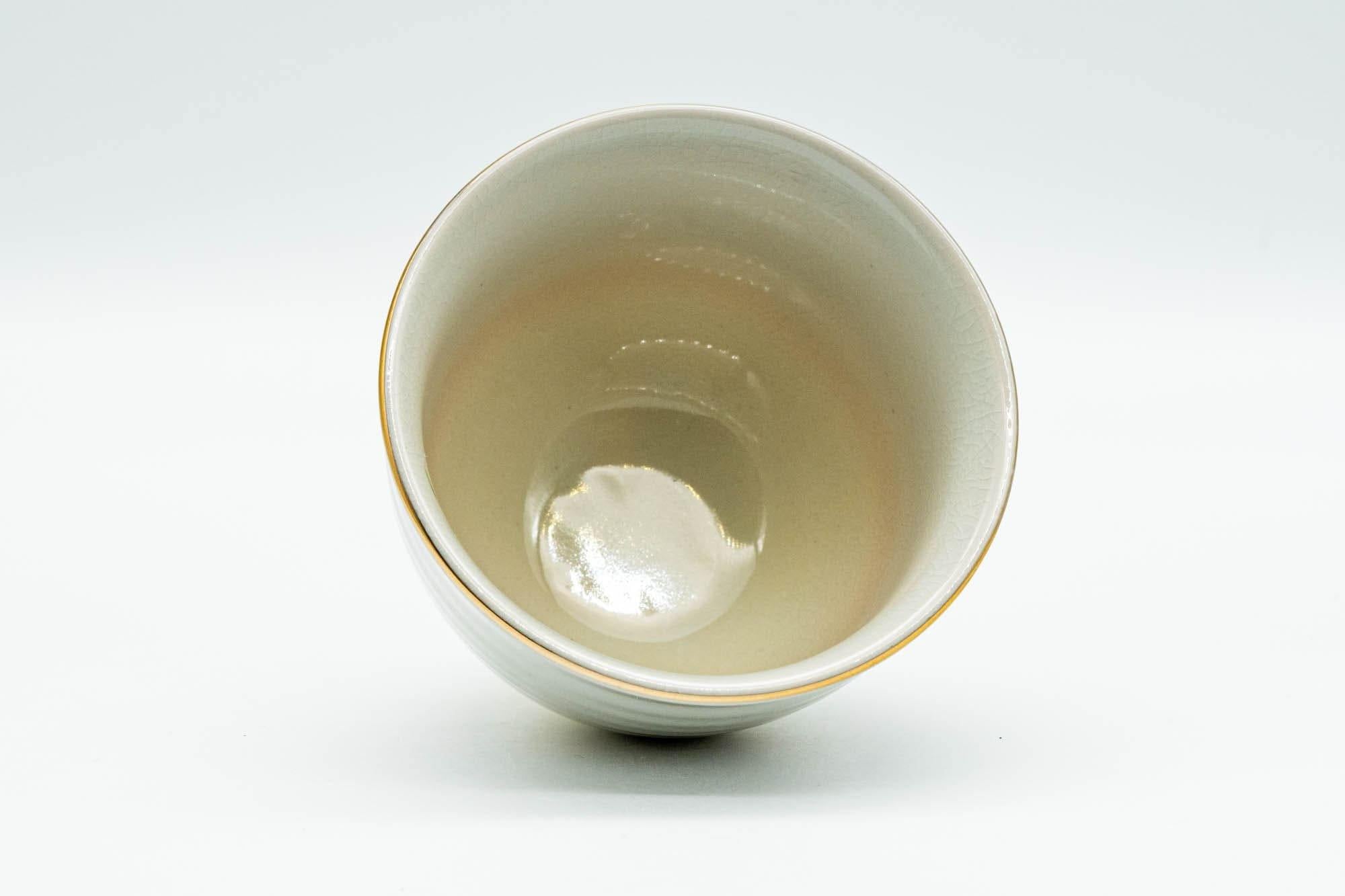 Japanese Teacup - Floral Gold Kyo-yaki Yunomi - 110ml - Tezumi