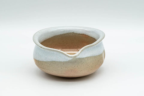 Tezumi — Japanese Katakuchi - Beige White Hagi-yaki Water Cooler - 100ml — front view from another angle
