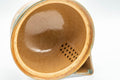 Tezumi — Japanese Houhin - Blue-Green Drip Glazed Agano-yaki Do-ake Teapot - 160ml — side profile showing the spout and handle