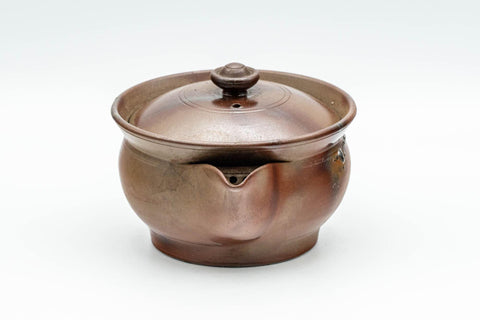 Japanese Houhin - 柴岡陶泉堂 Shibaoka Tosendou Hidasuki Bizen-yaki Do-ake Teapot - 120ml - Tezumi