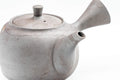 Japanese Kyusu - Beige Hakeme Black Stoneware Maru-gata Teapot - 275ml - Tezumi