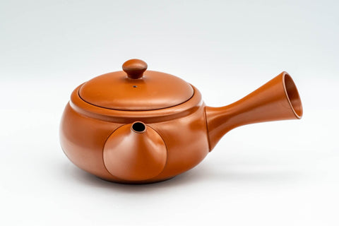 Japanese Kyusu - 嘉山 Yamamoto Kazan - Calligraphy Floral Tokoname-yaki Teapot - 300ml