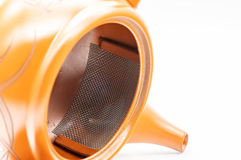 Japanese Kyusu - 嘉山 Yamamoto Kazan - Calligraphy Floral Tokoname-yaki Teapot - 300ml