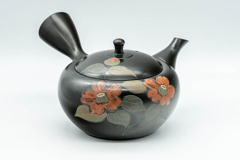 Japanese Kyusu - 昭龍 Shoryu - Black Kurodei Tokoname-yaki Sasame Teapot - 330ml