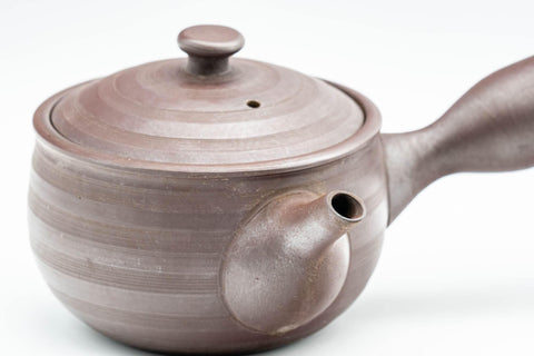 Tezumi — Japanese Kyusu - Striped Banko-yaki Teapot - 240ml — closeup of the base