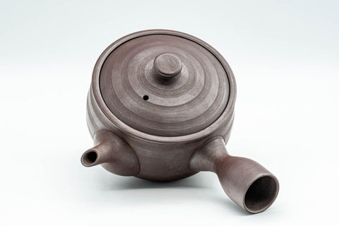 Tezumi — Japanese Kyusu - Striped Banko-yaki Teapot - 240ml — interior view showing the filter