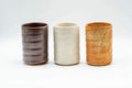 Japanese Teacup Set - Three Uniquely Glazed Tsutsu-gata Yunomi  - 120ml - Tezumi