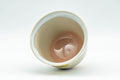 Japanese Teacup Set - 椿窯, 天鵬山 Tsubaki Kiln - 5 Beige and White Glazed Hagi-yaki Yunomi in Wooden Box - 75ml - Tezumi