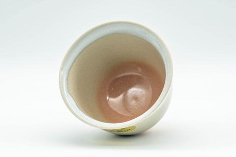 Japanese Teacup Set - 椿窯, 天鵬山 Tsubaki Kiln - 5 Beige and White Glazed Hagi-yaki Yunomi in Wooden Box - 75ml - Tezumi