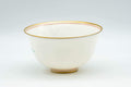 Tezumi — Japanese Teacup Set - 5 White Gold Floral Porcelain Yunomi in Wooden Box - 140ml — three-quarter view