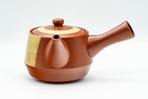 Japanese Tea Set - Mountainous Tokoname-yaki Debeso Kyusu Teapot with 5 White Inner Glazed Yunomi Teacups - Tezumi