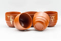 Tezumi — Japanese Tea Set - Gold Bamboo Tokoname-yaki Debeso Kyusu Teapot with 5 Yunomi Teacups — additional view