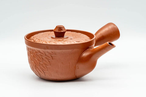 Japanese Kyusu - Floral Patterned Tokoname-yaki Teapot - 240ml - Tezumi