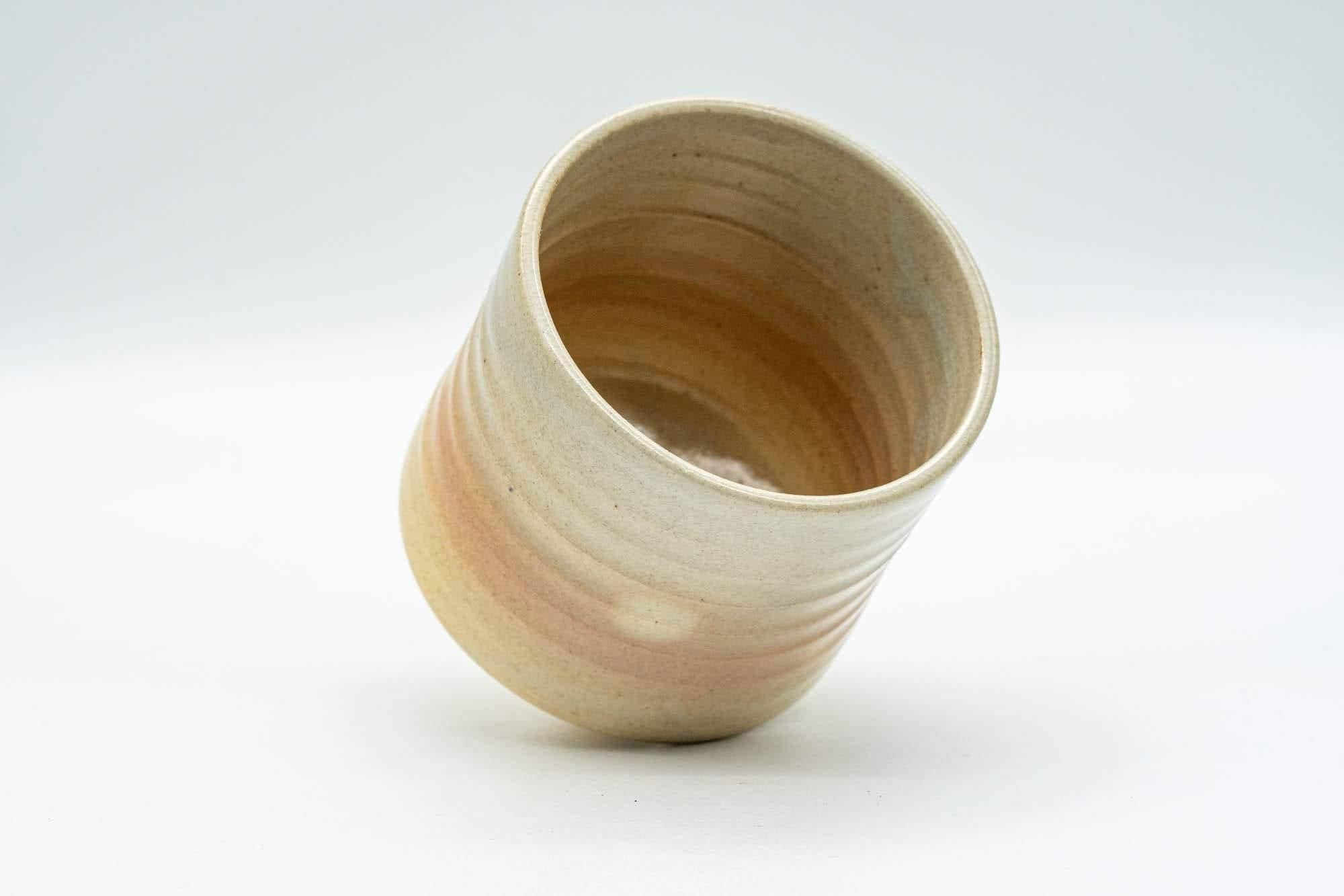 Japanese Teacup - Beige Pink Gohonte Hagi-yaki Spiraling Yunomi - 150ml - Tezumi
