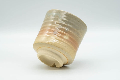 Japanese Teacup - Beige Pink Gohonte Hagi-yaki Spiraling Yunomi - 150ml - Tezumi