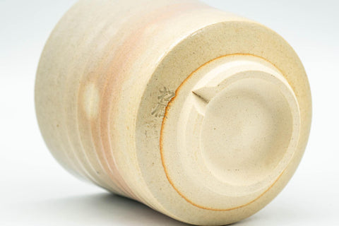 Japanese Teacup - Beige Pink Gohonte Hagi-yaki Spiraling Yunomi - 150ml - Tezumi