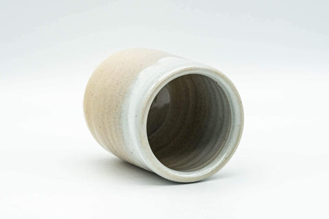 Japanese Teacup - Beige White Drip-Glazed Hagi-yaki Yunomi - 130ml - Tezumi