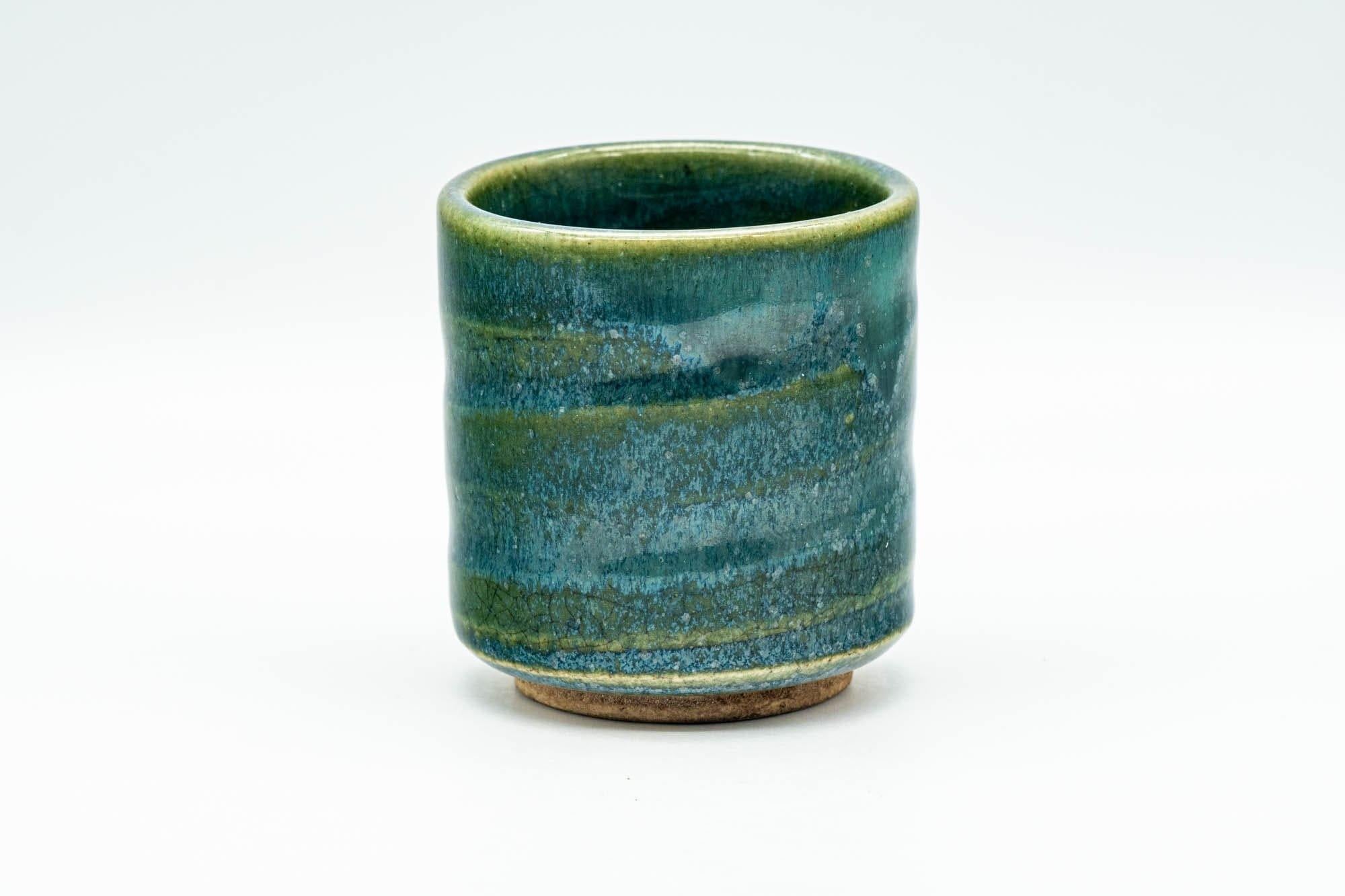 Japanese Teacup - Speckled Turquoise Green Glazed Yunomi - 140ml - Tezumi