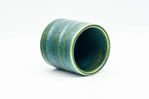 Japanese Teacup - Speckled Turquoise Green Glazed Yunomi - 140ml - Tezumi