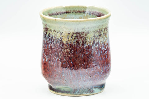 Japanese Teacup - Green and Purple Glaze Yunomi - 180ml - Tezumi