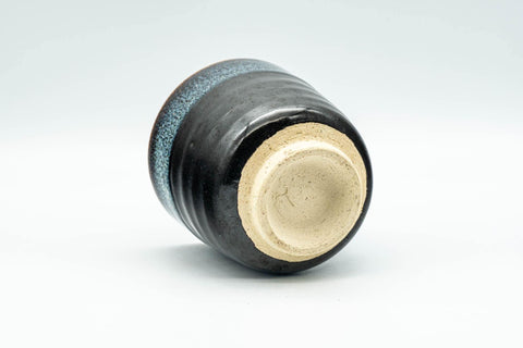 Japanese Teacup - Blue Hare's Fur Jet Black Glazed Yunomi - 170ml - Tezumi