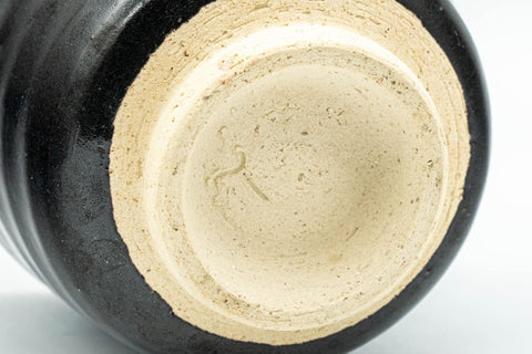 Japanese Teacup - Blue Hare's Fur Jet Black Glazed Yunomi - 170ml - Tezumi