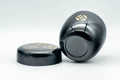 Tezumi — Japanese Natsume - Gold and Red Emblemed Black Lacquer Matcha Tea Caddy - 100ml — side view