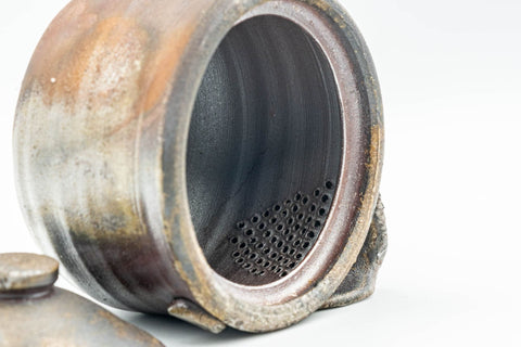 Japanese Tea Set - Wood-fired Bizen-yaki Do-ake Houhin Teapot with Katakuchi Yuzamashi Water Cooler