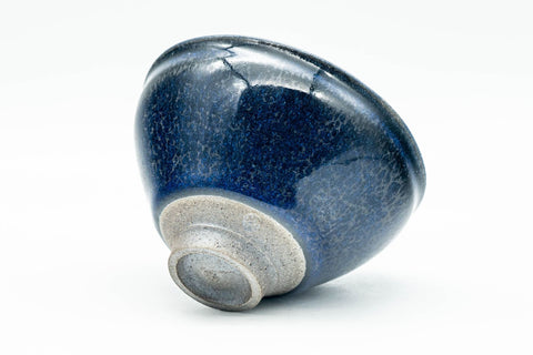 Japanese Teacup - 鎌田幸二 Kamada Koji - Sapphire Blue Yuteki Tenmoku Glazed Kyo-yaki Senchawan - 60ml