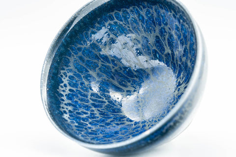 Japanese Teacup - 鎌田幸二 Kamada Koji - Sapphire Blue Yuteki Tenmoku Glazed Kyo-yaki Senchawan - 60ml