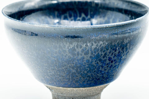 Japanese Teacup - 鎌田幸二 Kamada Koji - Sapphire Blue Yuteki Tenmoku Glazed Kyo-yaki Senchawan - 60ml