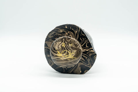 Japanese Chatsubo - Suminagashi Marbled Wooden Tea Canister - 200ml - Tezumi