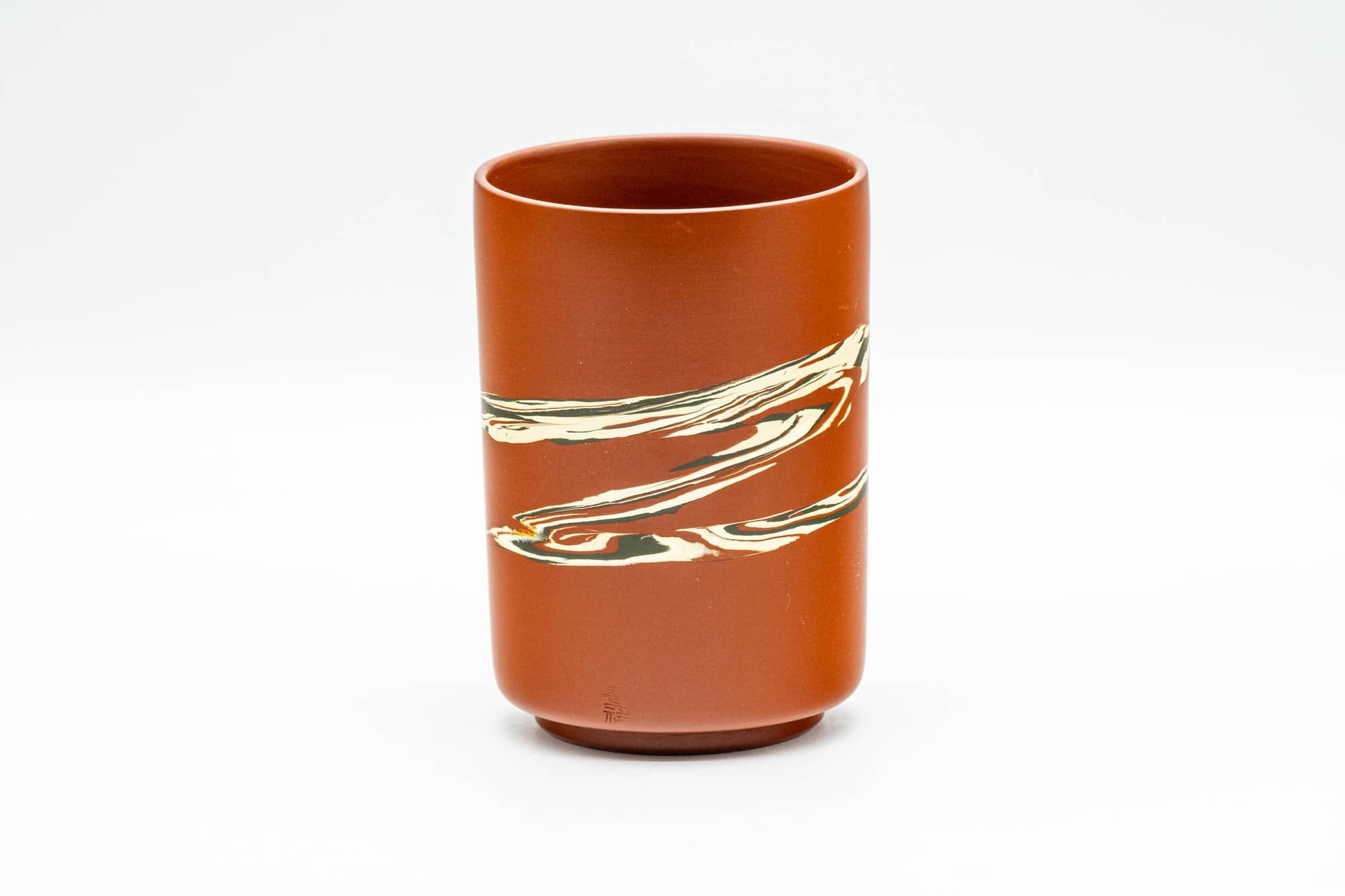 Japanese Teacup - Nerikomi Zigzag Tokoname-yaki Tsutsu-gata Yunomi  - 160ml