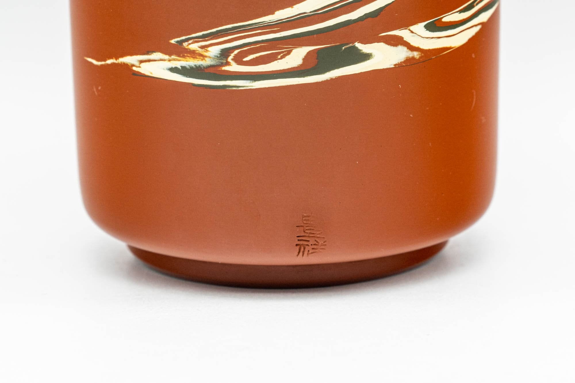 Japanese Teacup - Nerikomi Zigzag Tokoname-yaki Tsutsu-gata Yunomi  - 160ml