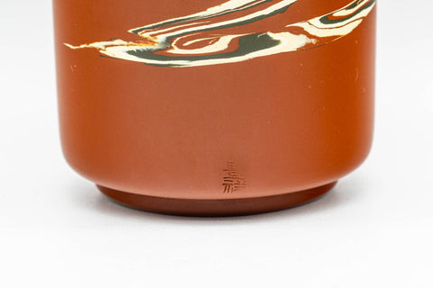 Japanese Teacup - Nerikomi Zigzag Tokoname-yaki Tsutsu-gata Yunomi  - 160ml