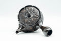 Tezumi — Japanese Kyusu - Textured Black Kurodei Tokoname-yaki Teapot - 250ml — interior view showing the filter