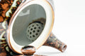 Tezumi — Japanese Tea Set - Drip Glazed Arita-yaki Debeso Kyusu Teapot with 4 Yunomi Teacups — the teapot and cups arranged together