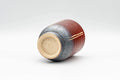 Tezumi — Japanese Teacup - Black, Red, and Beige Striped Yunomi - 160ml — top-down view of the interior