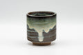 Japanese Teacup - Green Hare's Fur Drip-Glazed Yunomi - 110ml - Tezumi