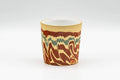 Japanese Teacup - Yellow, Red, and Green Nerikomi Yunomi - 70ml - Tezumi