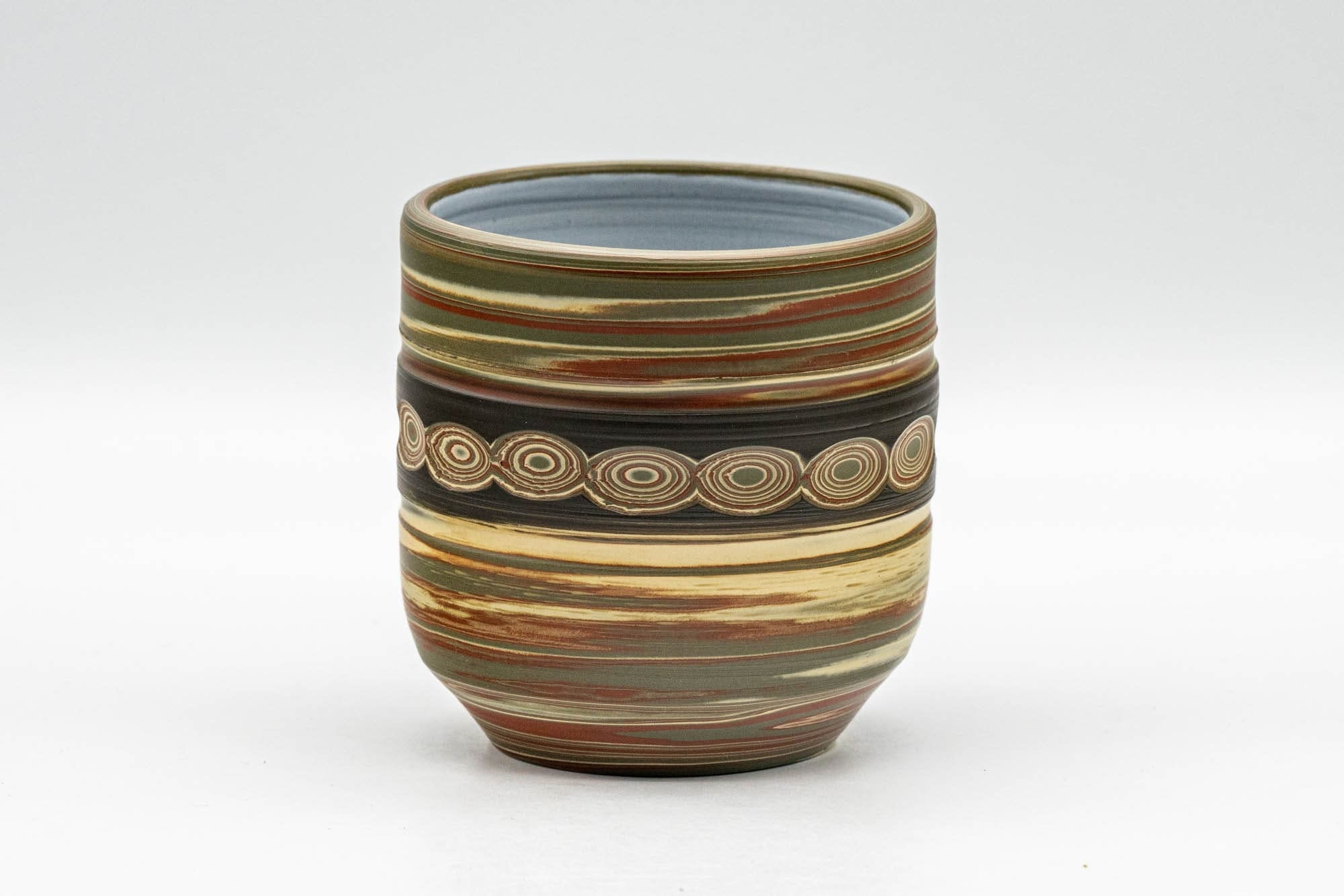 Japanese Teacup - 山善 Watanabe Yamazen - Nerikomi Tokoname-yaki Yunomi - 140ml