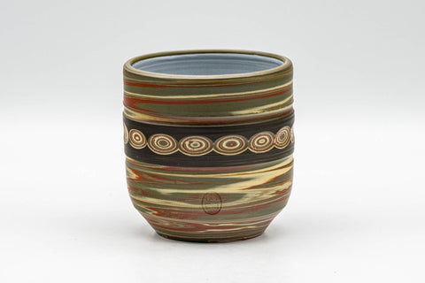 Japanese Teacup - 山善 Watanabe Yamazen - Nerikomi Tokoname-yaki Yunomi - 140ml