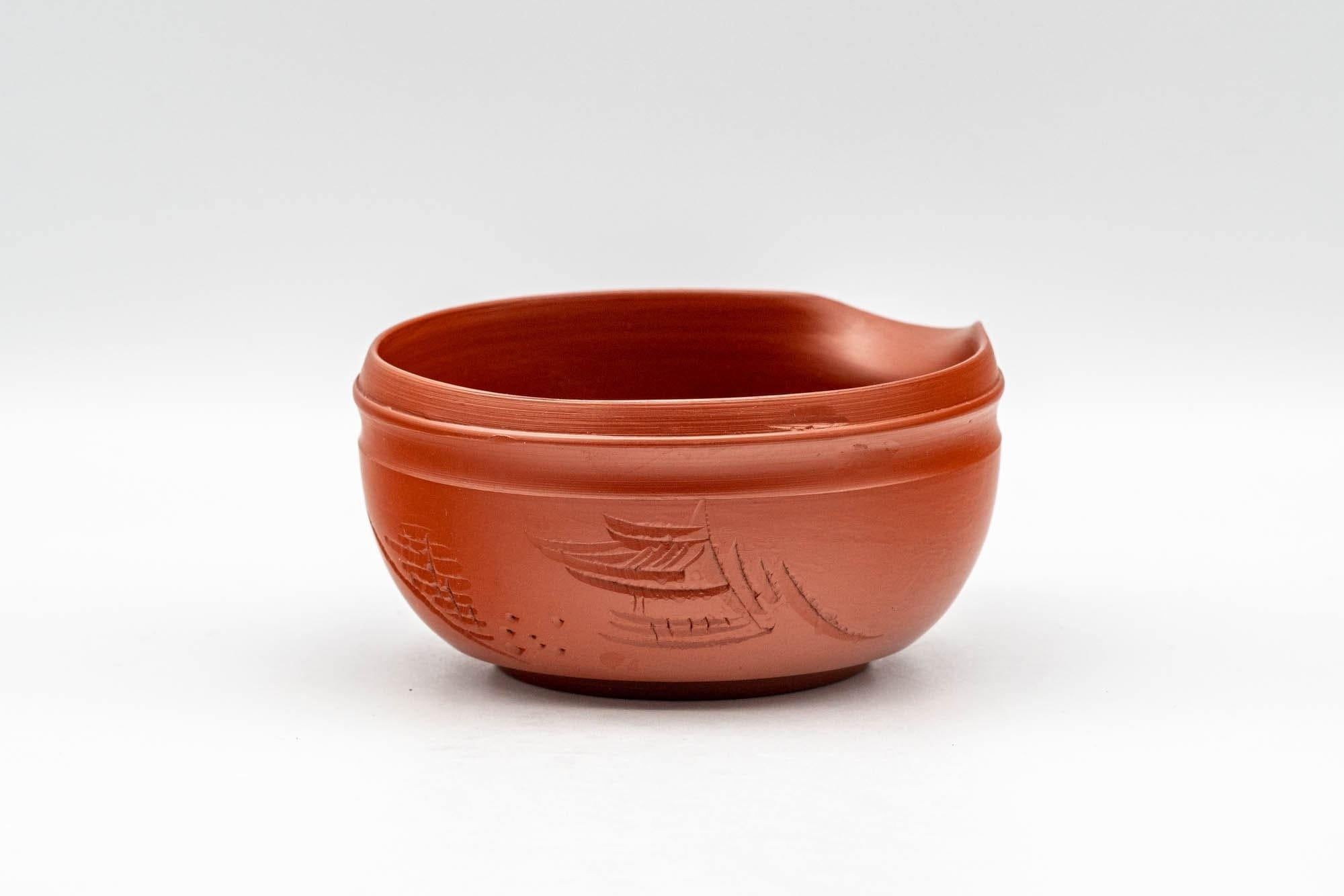 Japanese Katakuchi - Red Shudei Tokoname-yaki Water Cooler - 140ml - Tezumi
