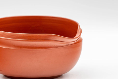 Japanese Katakuchi - Red Shudei Tokoname-yaki Water Cooler - 140ml - Tezumi