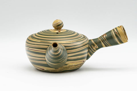 Japanese Kyusu - 陶仙 Hida Tosen - Nerikomi Tokoname-yaki Debeso Teapot - 230ml