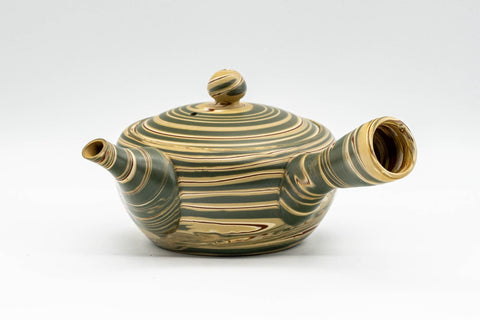 Japanese Kyusu - 陶仙 Hida Tosen - Nerikomi Tokoname-yaki Debeso Teapot - 230ml
