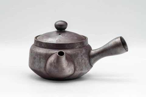 Japanese Kyusu - Floral Engraved Banko-yaki Debeso Teapot - 250ml - Tezumi