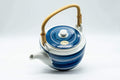 Japanese Dobin - Blue and White Striped Top-Handled Teapot - 380ml - Tezumi